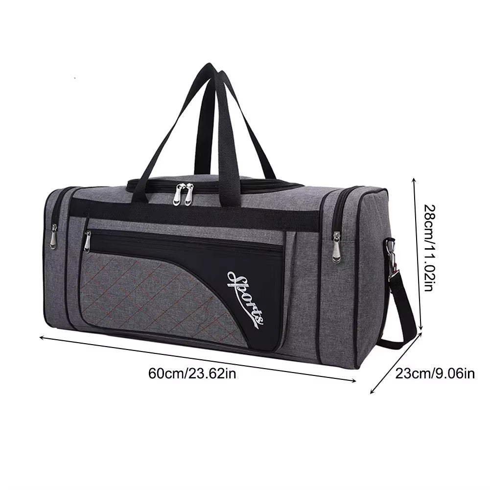 Oxford Dry Wet Separation Bags Large Capacity Portable Gym Bags Multifunctional Wear-Resistant Side Zippers for Travel Swimming