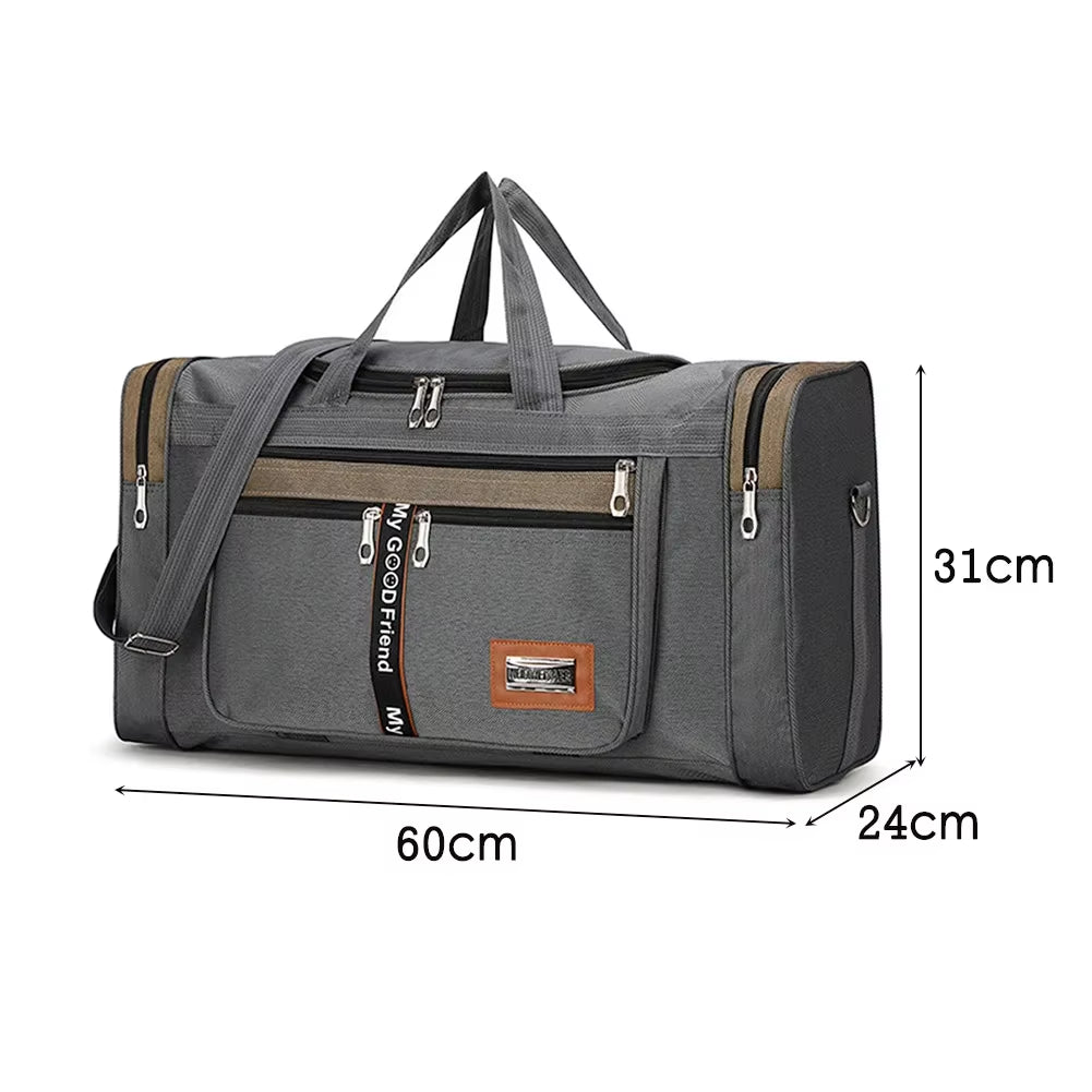 Oxford Dry Wet Separation Bags Large Capacity Portable Gym Bags Multifunctional Wear-Resistant Side Zippers for Travel Swimming