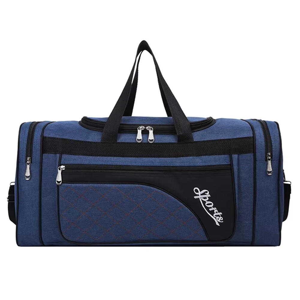 Oxford Dry Wet Separation Bags Large Capacity Portable Gym Bags Multifunctional Wear-Resistant Side Zippers for Travel Swimming