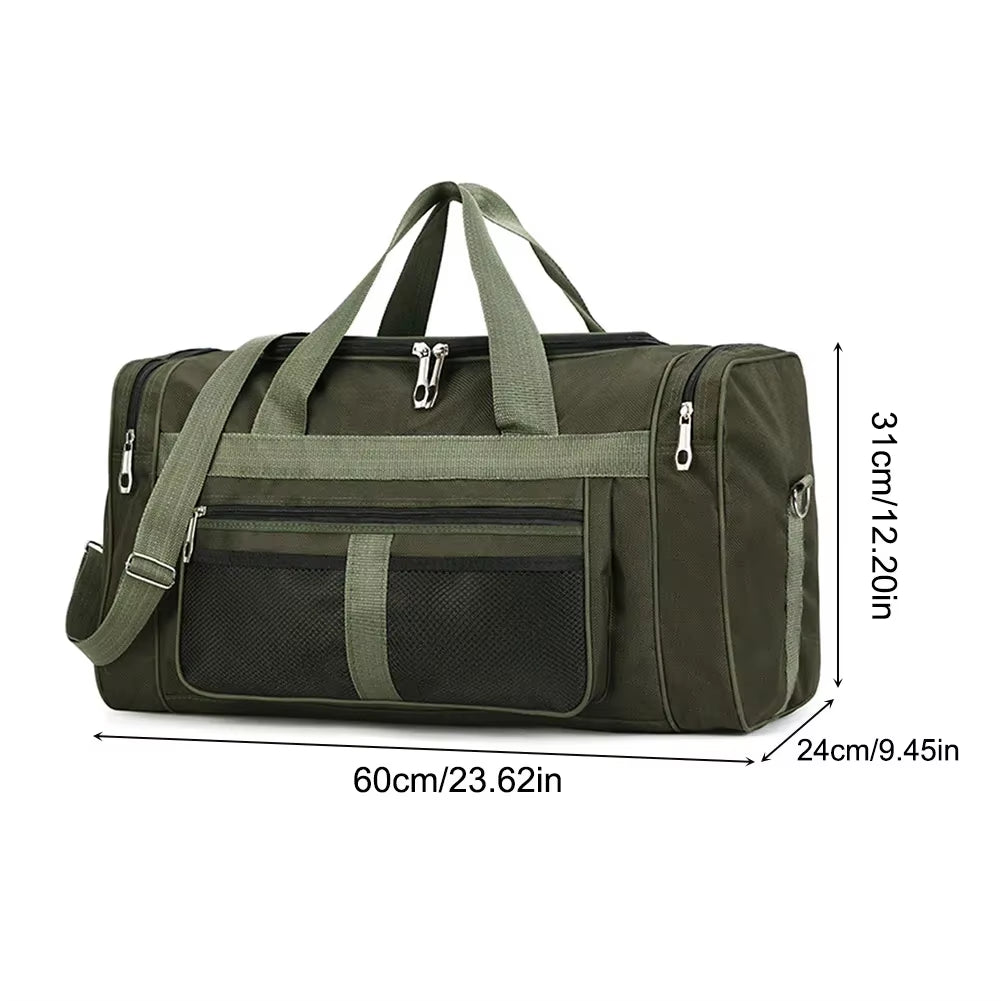 Oxford Dry Wet Separation Bags Large Capacity Portable Gym Bags Multifunctional Wear-Resistant Side Zippers for Travel Swimming
