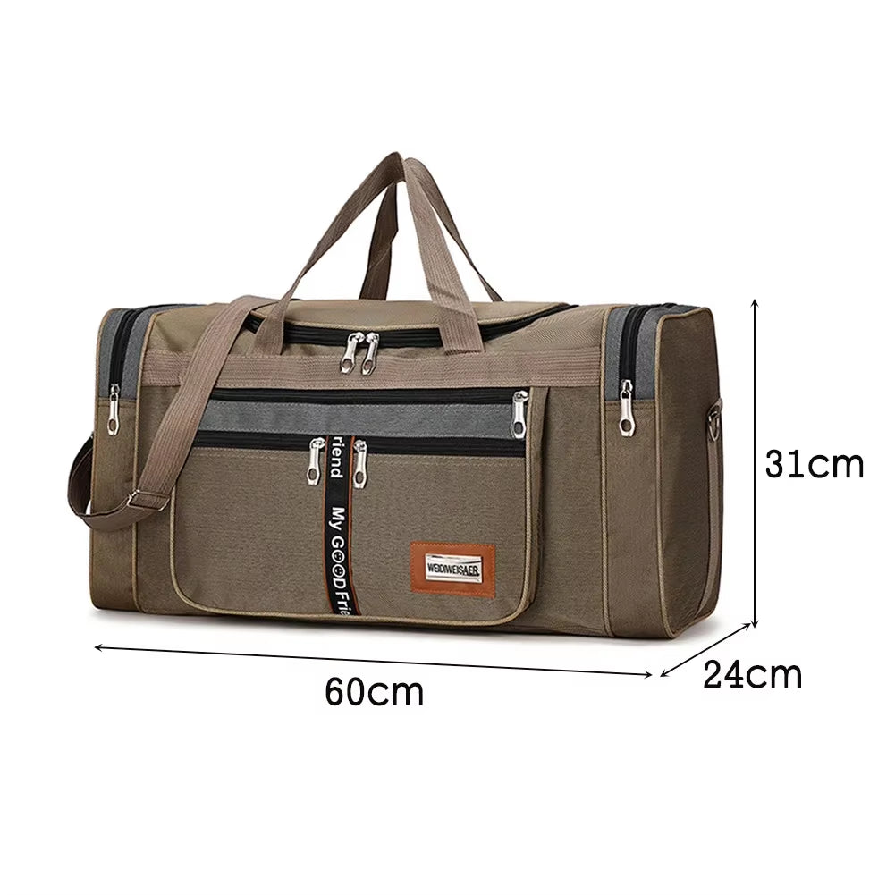 Oxford Dry Wet Separation Bags Large Capacity Portable Gym Bags Multifunctional Wear-Resistant Side Zippers for Travel Swimming