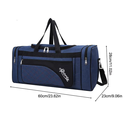 Oxford Dry Wet Separation Bags Large Capacity Portable Gym Bags Multifunctional Wear-Resistant Side Zippers for Travel Swimming